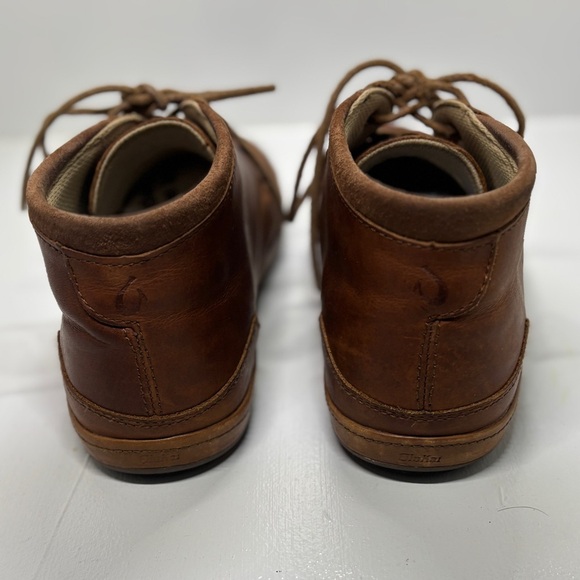 OluKai Brown Leather Chukka Boots Men’s 11 Lace Up Casual Comfort Shoes main image 13